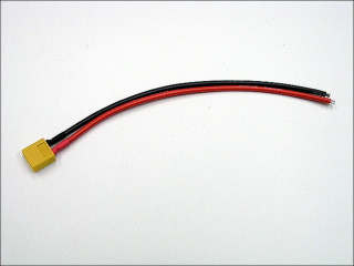 XT60 Male Connector w/14awg, 7.,5" leads